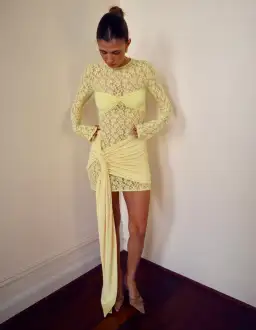 Deconduarte Ortigia Mini Dress Baby Yellow Size S / AU 8 for rent on The Volte - image 2