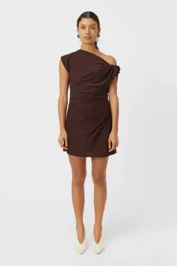 Camilla and Marc Annalise Mini Dress Chocolate Brown Size 8 
