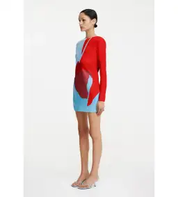 Significant Other Alia Mini Dress Crimson Stencil Size AU 12 for rent on The Volte - image 2