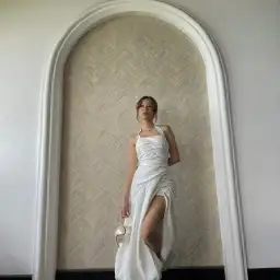 Aje Mika Draped Split Maxi Dress for rent on The Volte - image 3