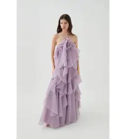 Aje Pandorea Layered Maxi Dress Size AU 10 for rent on The Volte - image 1