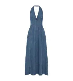 Camilla and Marc Cascadia Denim Dress in Classic Blue Size 6 for rent on The Volte - image 4