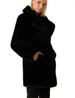 IGGY BELTED LONGLINE FUR COAT