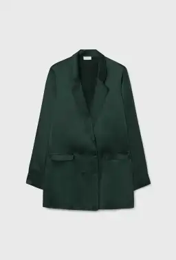 Silk Laundry Relaxed Blazer Scarab Green Size AU 8 for rent on The Volte - image 3