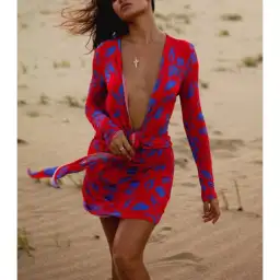 Rat & Boa Dress Petit Talitha Mini Long Sleeve Print Party Event  Size 6  for rent on The Volte - image 1