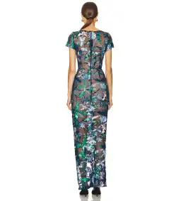 Bronx and Banco Zinna Embroidered Gown Navy Multi Size M/AU 10 for rent on The Volte - image 3
