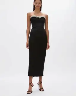 Rachel Gilbert Lorna Dress Gown Midi Black Size 0 / AU 6  for rent on The Volte - image 1