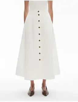 Witchery Cotton Poplin Skirt White Size 12  for rent on The Volte - image 2