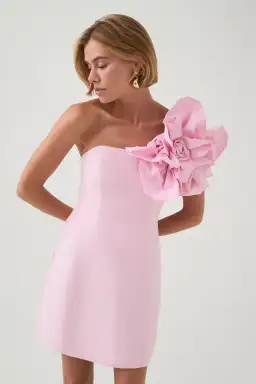 Aje Florence Mini Dress Lilac Blush Size 8 for rent on The Volte - image 2