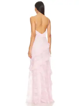 LoveShackFancy Rialto Maxi Dress Rose Latte Pink Size 6 for rent on The Volte - image 3