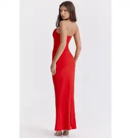 House of CB Tamara Strapless Maxi Dress Cherry Red Size M / AU 10 for rent on The Volte - image 7