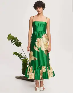 Alemais Sage Midi Dress Floral Size 10 for rent on The Volte - image 2