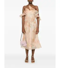Zimmermann Illuminate Flutter Slip Dress in Guava Paradise Size 1 / AU 10
