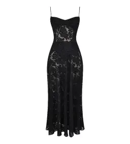 House of CB Seren Floral Lace Back Maxi Dress Black Size S/AU 8 for rent on The Volte - image 6