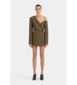 Sir Sartoria Mini Dress in Chocolate Marle Size 2/ AU 10 for rent on The Volte - image 1