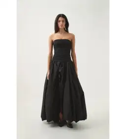 Aje Violette Bubble Hem Maxi in Black Size AU 4