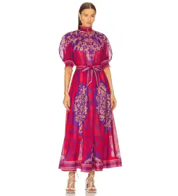 Zimmermann Raie Swing Maxi Dress Multi Floral Size 2/AU 12