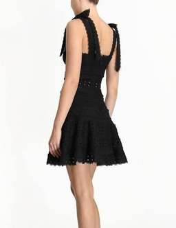 Zimmermann Kirra Tie Shoulder Mini Dress Black Size 6 for rent on The Volte - image 3