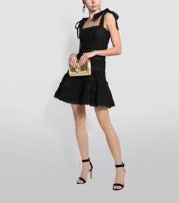 Zimmermann Kirra Tie Shoulder Mini Dress Black Size 6 for rent on The Volte - image 1