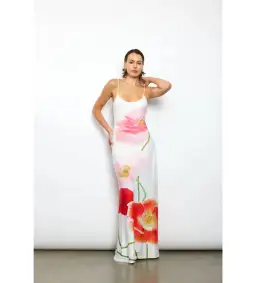With Harper Lu Poppy Low Back Maxi in White Size Small/ AU 8  for rent on The Volte - image 1