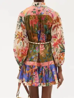 Zimmermann Tropicana Spliced Mini Dress in Floral Size 1 / AU 10 for rent on The Volte - image 3