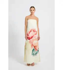 Pasduchas Nostalgia Strapless Maxi Dress Floral Size AU 12 for rent on The Volte - image 1