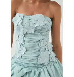 Aje Splendour Mini Dress in Silver Blue Size AU 8  for rent on The Volte - image 3