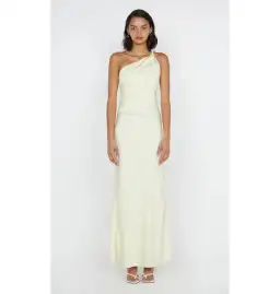 Bec & Bridge Lunetta Asym Dress in Ice Yellow Size AU 10 