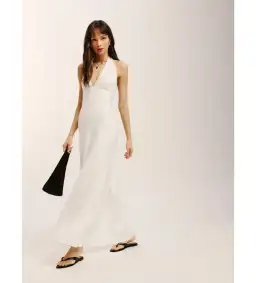 Reformation Delilah Linen Maxi Dress White Size 6