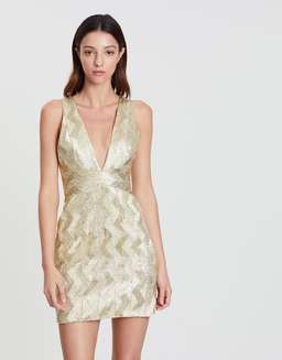 Manning Cartell No Filter Mini Dress Gold Size 6 for rent on The Volte - image 2