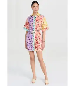 Zimmermann Lightburst Trimmed Shirtdress in Spliced Size 4 / AU 16 for rent on The Volte - image 1