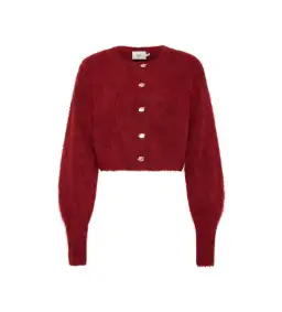 Aje Celine Fluffy Cardigan Lychee Red Size 12/L for rent on The Volte - image 4
