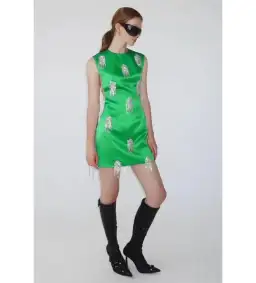 KOURH Onirique Crystal Mini Dress Green Size M/AU 10 for rent on The Volte - image 2