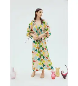 Alemais Everly Pool Dress Print Size 14