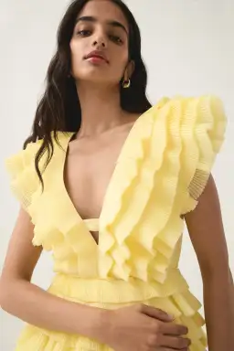 Aje Reflection Mini Dress Yellow Size 16 for rent on The Volte - image 2