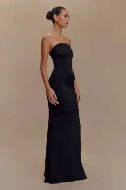 Meshki Madison Slinky Dress in Black Size 6/XS for rent on The Volte - image 2