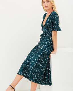 Bec and Brige Jardin Midi Dress Size 10 for rent on The Volte - image 3