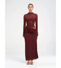 Benni Mabel Maxi Dress in Burgundy Size AU 10 for rent on The Volte - image 1