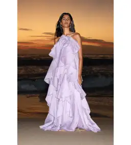 Aje Pandorea Layered Maxi Dress in Lilac Size AU 6 for rent on The Volte - image 1