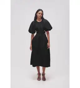 Aje Mimosa Cut Out Midi Dress in Black Size M / AU 10