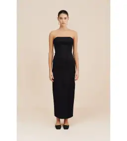 Posse Romeo Dress Maxi Black Size AU 12