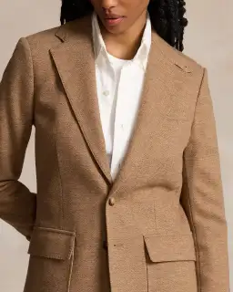 Ralph Lauren Wool-cotton Blazer Tan Herringbone Size AU 10 for rent on The Volte - image 2