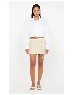 Bec & Bridge Kelsi Mini Skirt Bone Size AU 10