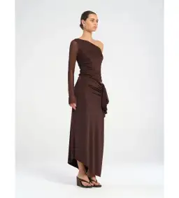 Benni Roman Maxi Dress Chocolate Size AU 8 for rent on The Volte - image 2