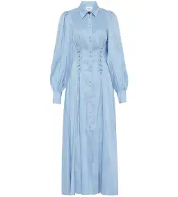 Aje Ephemera Lace-up Shirt Dress Blue Size 8  for rent on The Volte - image 2
