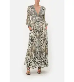 Camilla Snow Whispers Button Dress With Shaped Waistband  Size S/Au 10  for rent on The Volte - image 1