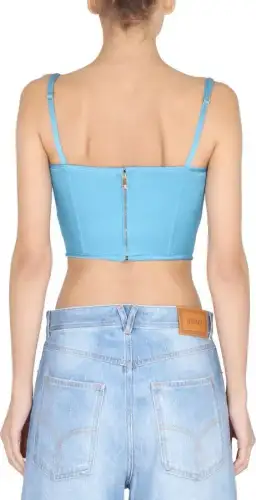 Versace Medusa Corset Top Blue Size AU 10 for rent on The Volte - image 3