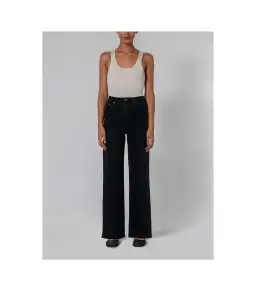 Nobody Denim Milla Wide Leg 32" Long Jean Black Size AU 10