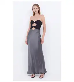 Bec & Bridge Halle Strapless Maxi Dress Gunmetal/Black Size AU 10 for rent on The Volte - image 2