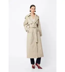 Mossman Franklin Trench Coat in Natural Size 